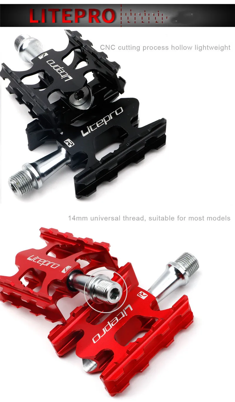 

Hirigin New Multi Bicycle Pedal 2020 Ultra light folding bike pedal bearing aluminum alloy non-slip fit universal pedal