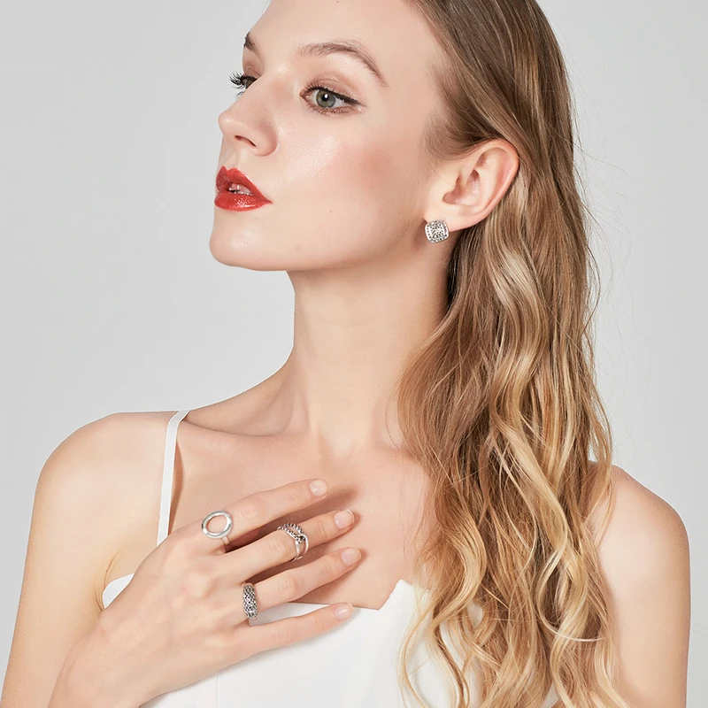 Женское Двухслойное кольцо Mytys простое для укладки в стиле ретро античное R2132 |