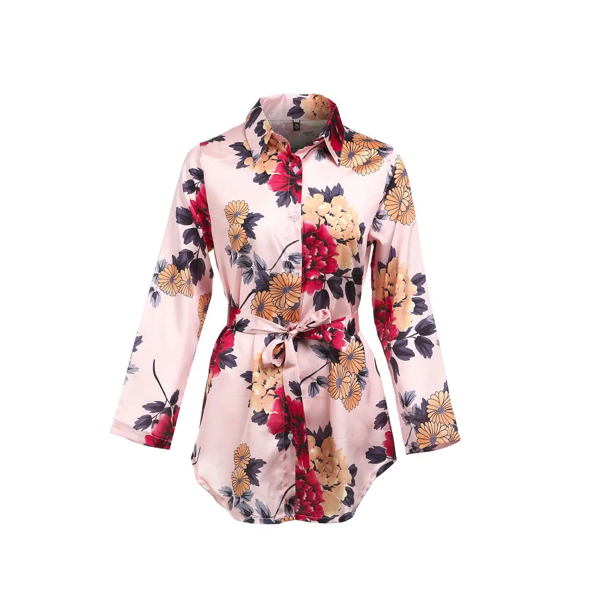 Boho Women Floral Party Blouses Long Sleeve V neck Print Summer Beach Casual Bnadage Loose Top Blouse | Женская одежда