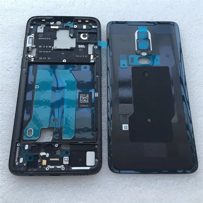 100% оригинальная задняя крышка батарейного отсека средняя рамка для Oneplus 6 1 +