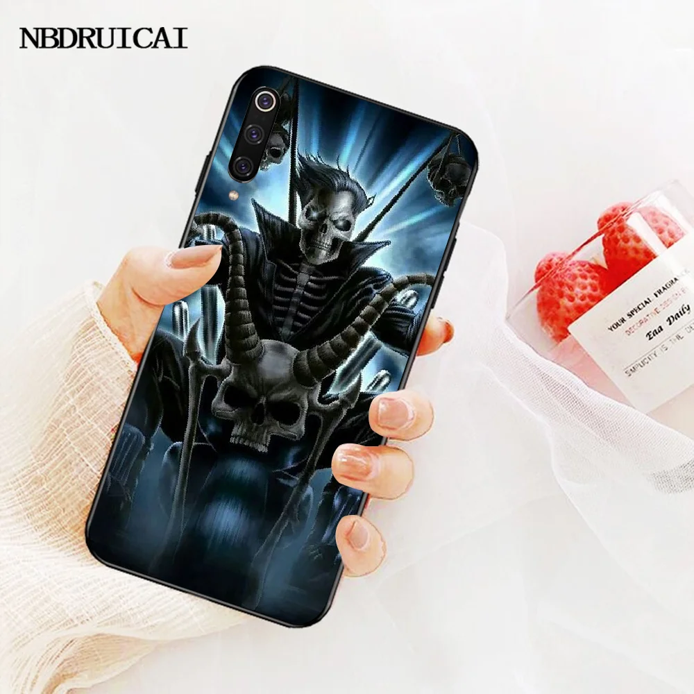 Мягкий силиконовый черный чехол NBDRUICAI в виде черепа байкера для vivo v11 Pro 2019 X20 X9 Plus