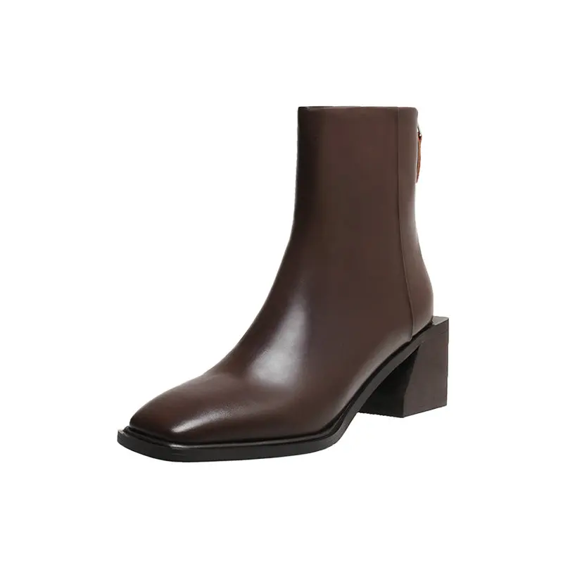 

2020 Genuine Leather High Heels Shoes For Women Platform Vintage Women'S Boots Wedding Party Shoes Woman