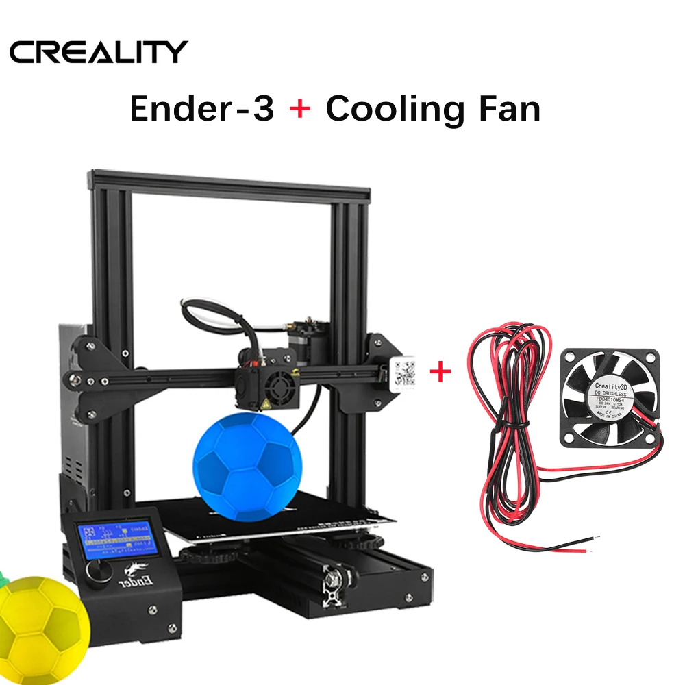 Ender-3 /Ender-3 Pro 3D Printer DIY Kit 3D printer Large Size I3 mini Resume Power Failure Printer ender 3 impresora 3D - Цвет: Ender-3add fan