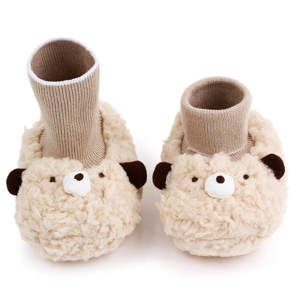 

New Winter Baby boots Cute Bear Animal girls Boys knitting booties Super Keep Warm Infant Toddler shoes 0-18 M