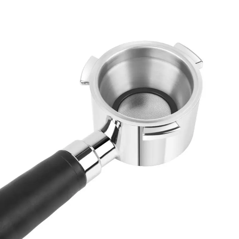 

Coffee Machine Modified Bottomless Handle 51mm Stainless Steel Three-ear Handle Hardware Filter Accessories Coffee Tools 2021