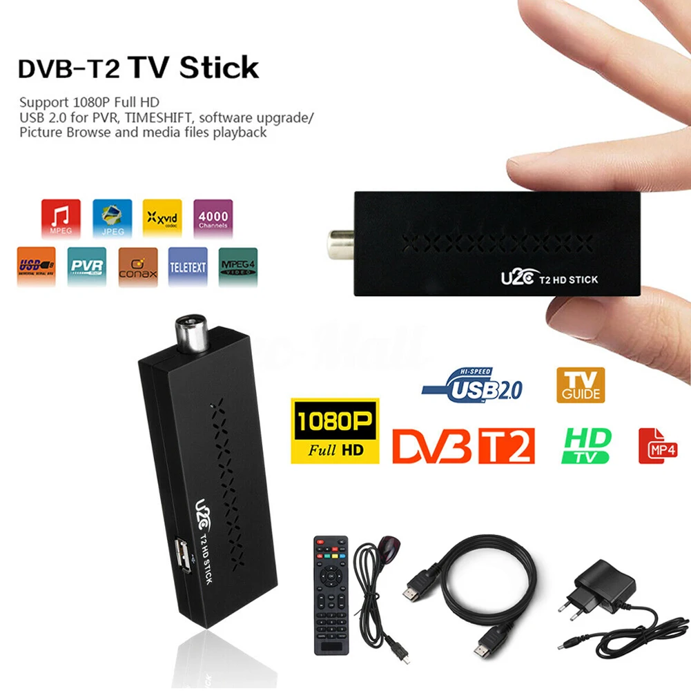 ТВ-приставка DVB T2 Home Stick Mini TV Box Media HD USB Smart Digital интернет-проигрыватель кино