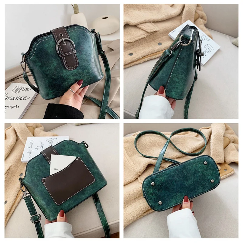 

BolsosSac Vintage Women Shoulder Bags Luxury Pu Leather Shell Small Crossbody Bags For Women 2021 Lady Handbags Design Messenger