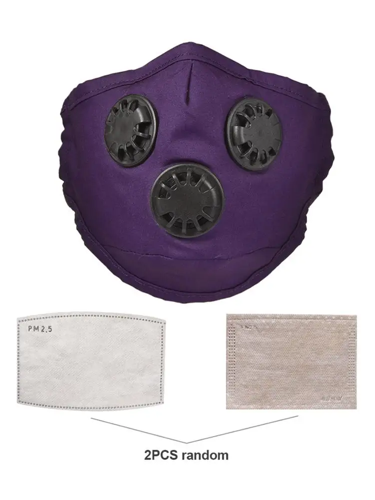 

Anti Dust Masks Activated Carbon Filter 98% Filtration Anti PM2.5 Pollution Face Mouth Respirator With Black Breathable Valve