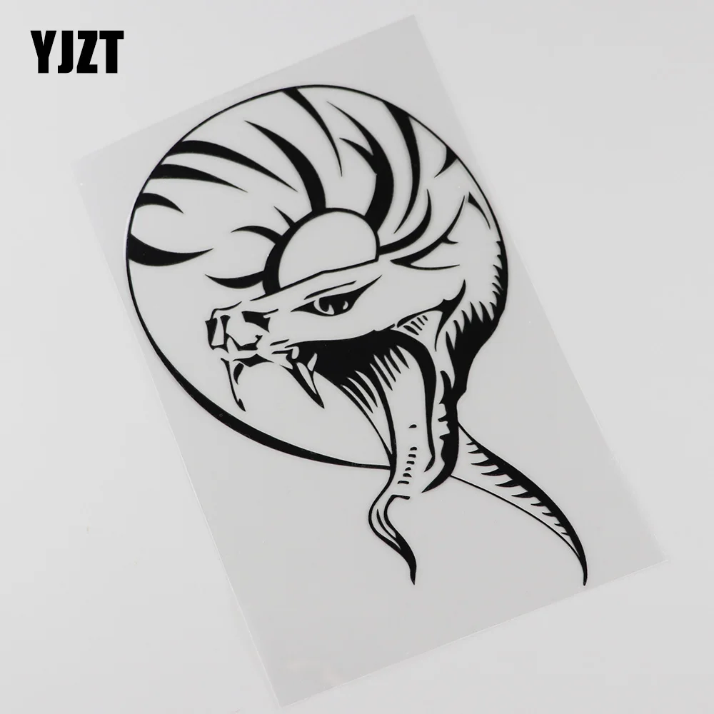 YJZT модная Змея мистическая Випер наклейка с драконом виниловая Автомобильная
