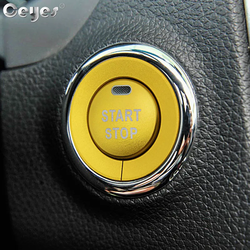 Ceyes наклейки для стайлинга автомобилей для Nissan, Qashqai, Juke J10 J11 Авто Start Stop стильная кнопка Зажигания для автомобиля кольцо крышки с отверстием случае аксессуары