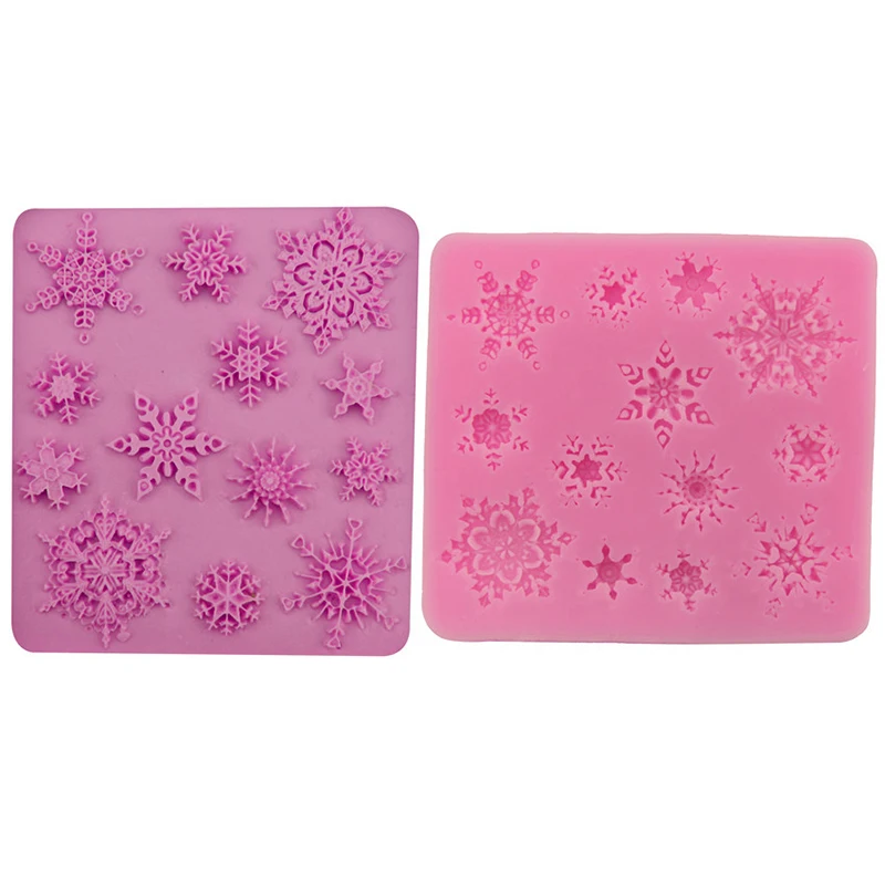 Силиконовая форма для помадки в форме снежинки пудинга ручной работы лоток мыла