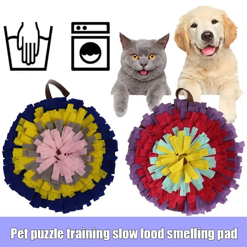 

Pet Dog Sniffing Mat Training Sniffing Mat Slowing Feeding Toys Round Indoor Dog Toys Dog Trainings TB Sale
