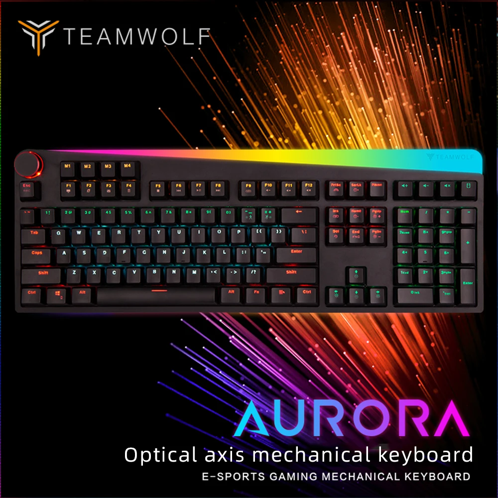 Команда волка профессиональная игровая механическая клавиатура RGB с подсветкой USB Проводная оптическая ось русская/английская модель для компьютера