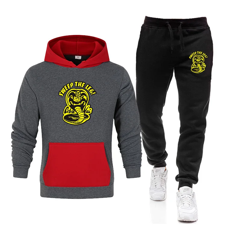 

2021 Boys and Girls Hoodie Cobra World Clothing Print Fashion Cool Boy Hoodie Jacket Long Sleeve Sweatshirt + Pants Casual Set