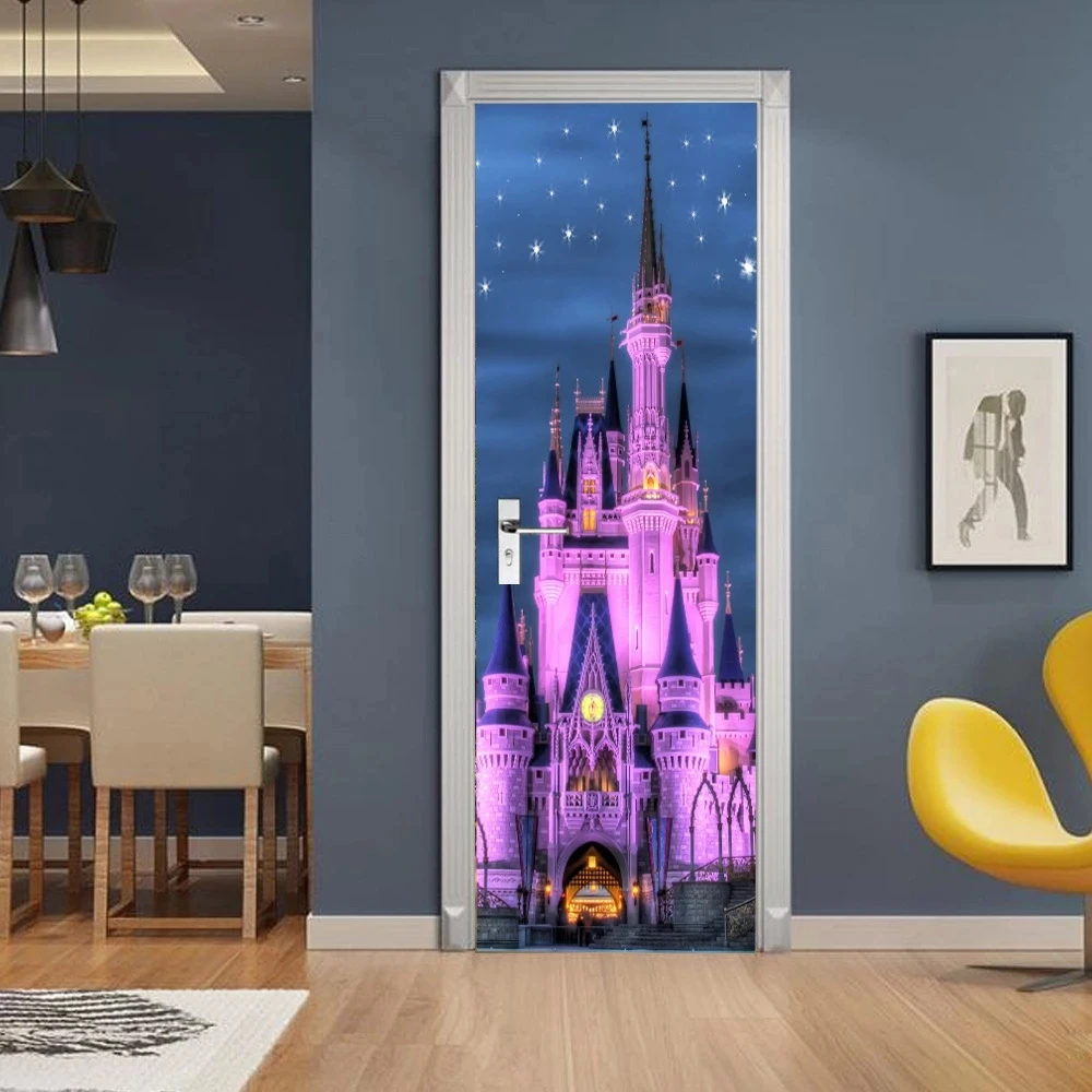 Светящиеся в темноте наклейки виде замка для двери украшение стены сделай сам