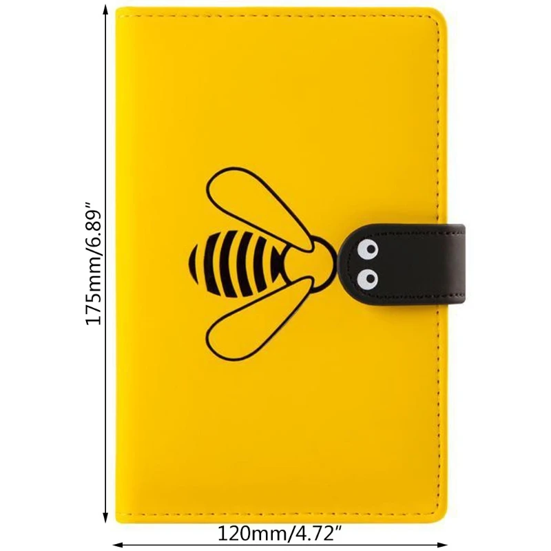 

P8DF Bee Design Journal Notebook A6 Annual Monthly Weekly Planner Diary Journal Book