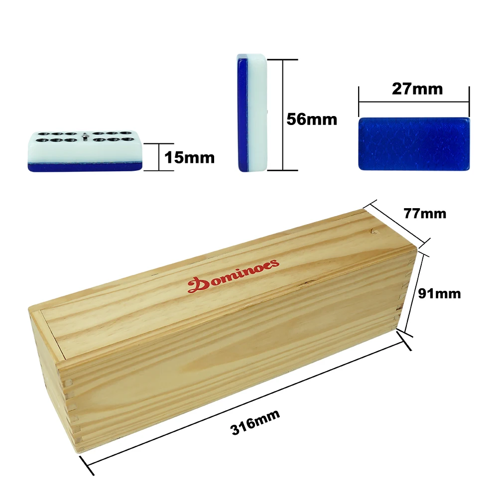Дешевый Белый домино с черными точками и деревянным чехлом оптом | Спорт