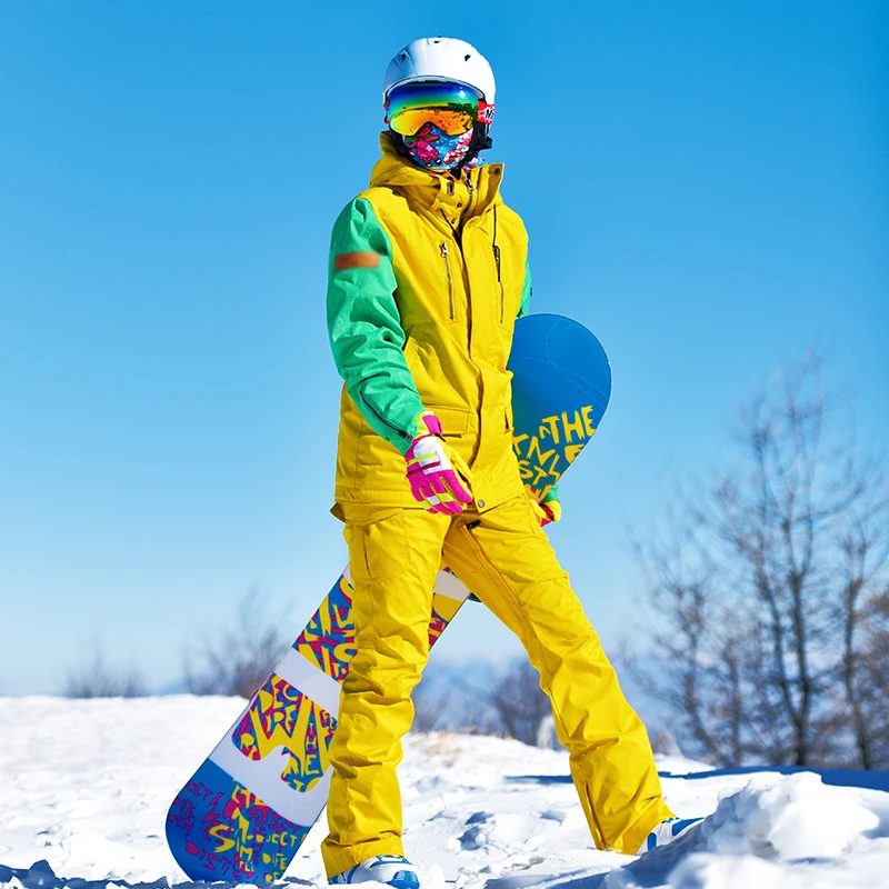 

-30 High Quality Winter Warm Windproof Waterproof Overalls Mens Womens Skiing Clothing Outdoor Snowboard Jacket Pnats Ski Sets