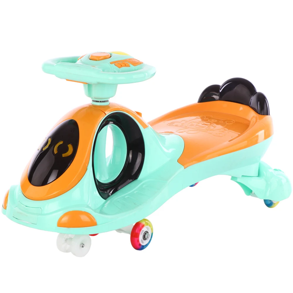 

The new male and female baby anti-rollover scooter mute scooter children with music twisting car children's tricycle