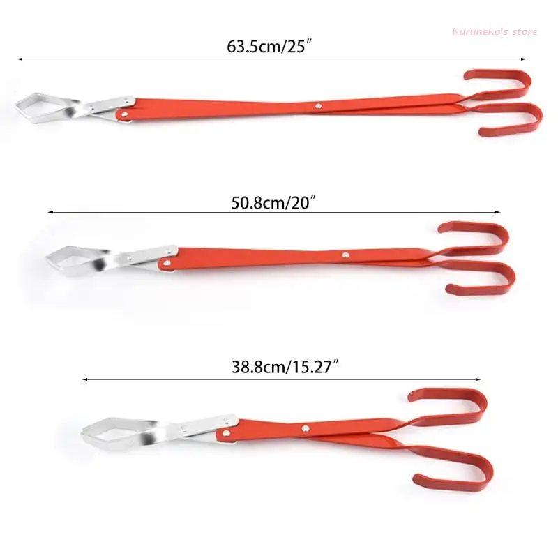 HX6D деревянные щипцы для камина покерные усиленная нержавеющая сталь деревянная