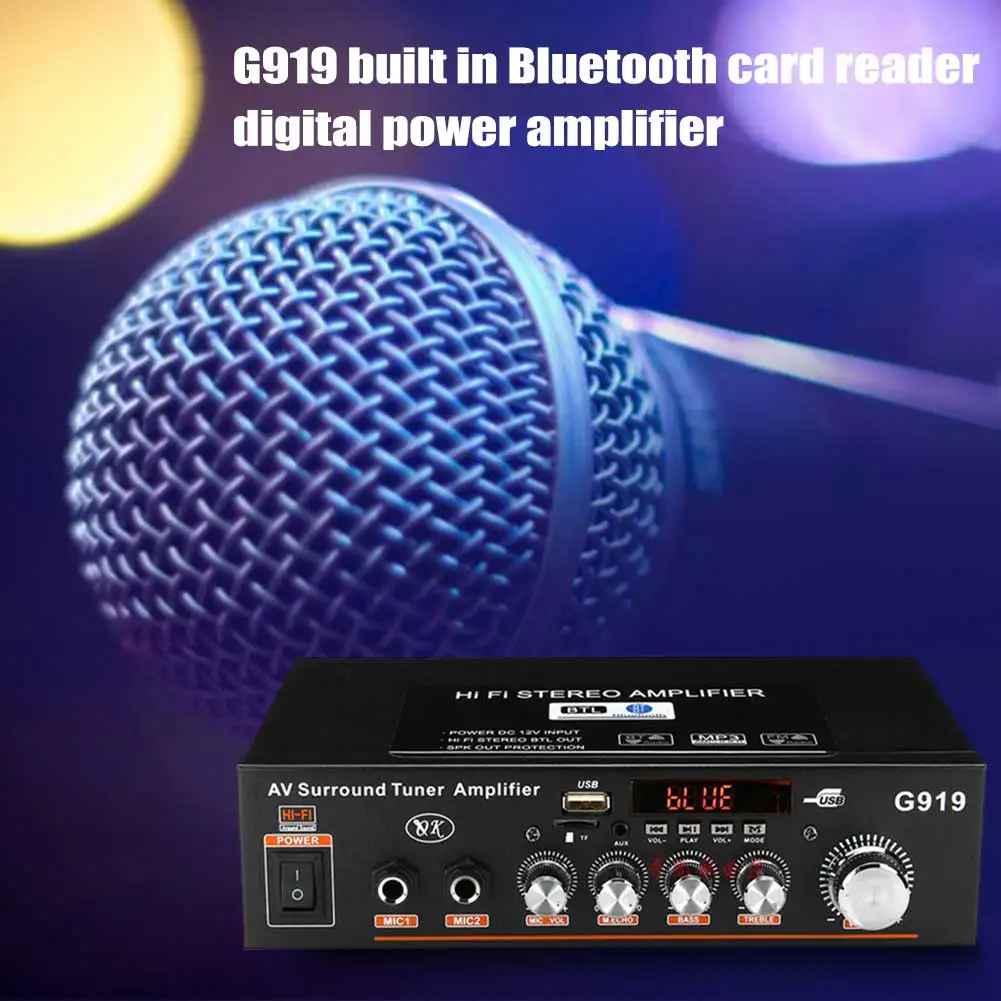 Автомобильный объемный звук Bluetooth 5 0 с пультом дистанционного управления аудио