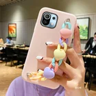 Мягкий яркий чехол для Redmi Note 9, 10 Pro, 7A, 8A, 9T, 10, Note 7, 8, 9 Pro, K20, K30, K40 Pro, чехол с сердцем и цепочкой для милой девушки