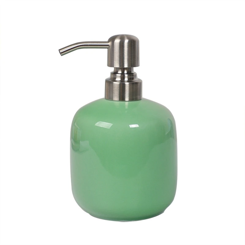 

Ceramic Soap Dispenser With Aluminum Alloy Pump 15 Oz Hand Soap Dispenser Refillable Bottle For Bathroom Hotel