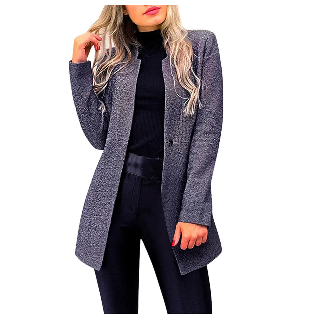 SAGACE женское тонкое шерстяное пальто однотонное женская верхняя одежда