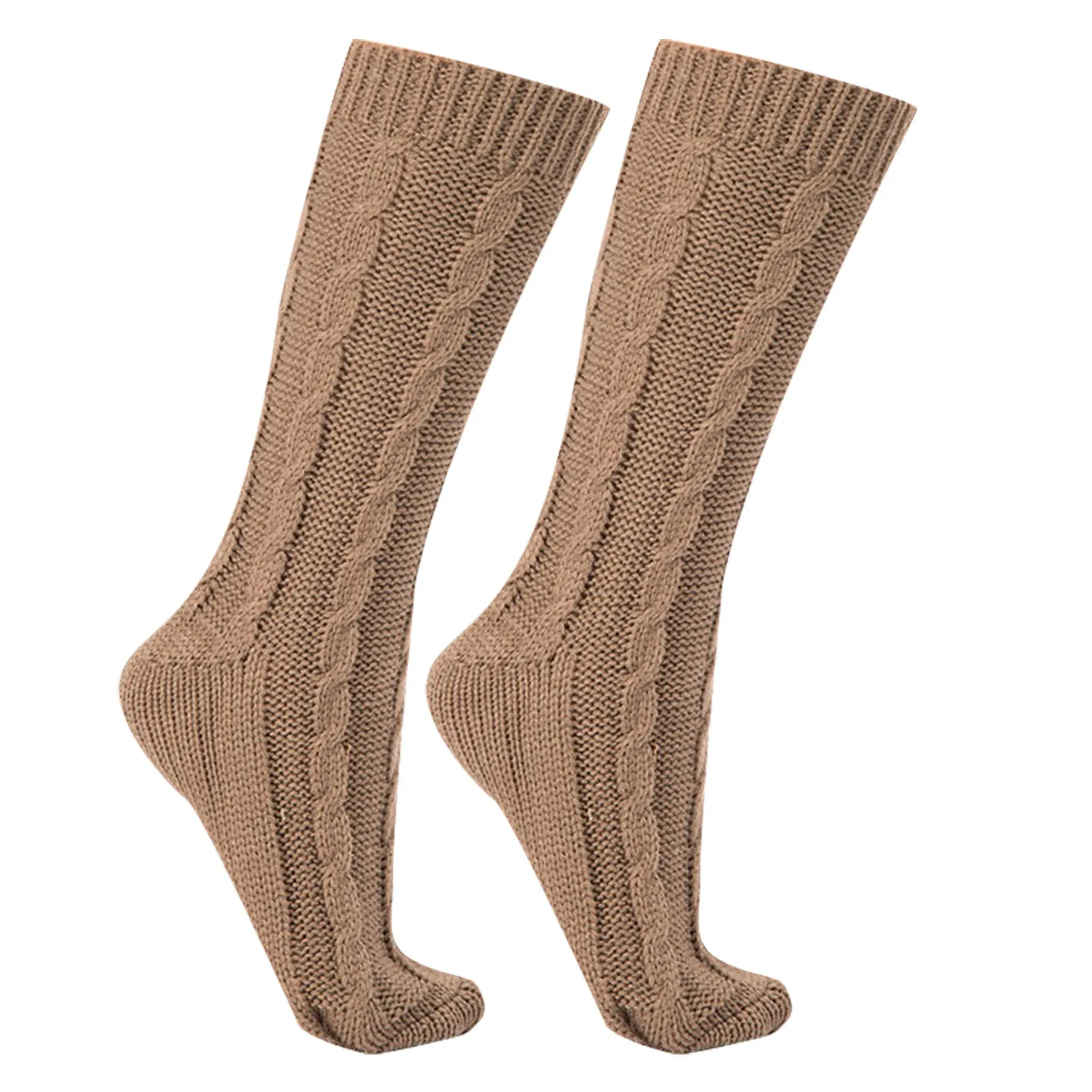 Стильные женские вязаные теплые ножки зимние рождественские кружевные