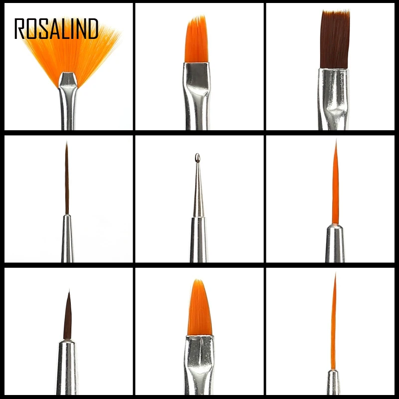 Набор кистей ROSALIND для ногтей кисти акрилового 3D-дизайна инструмент маникюра