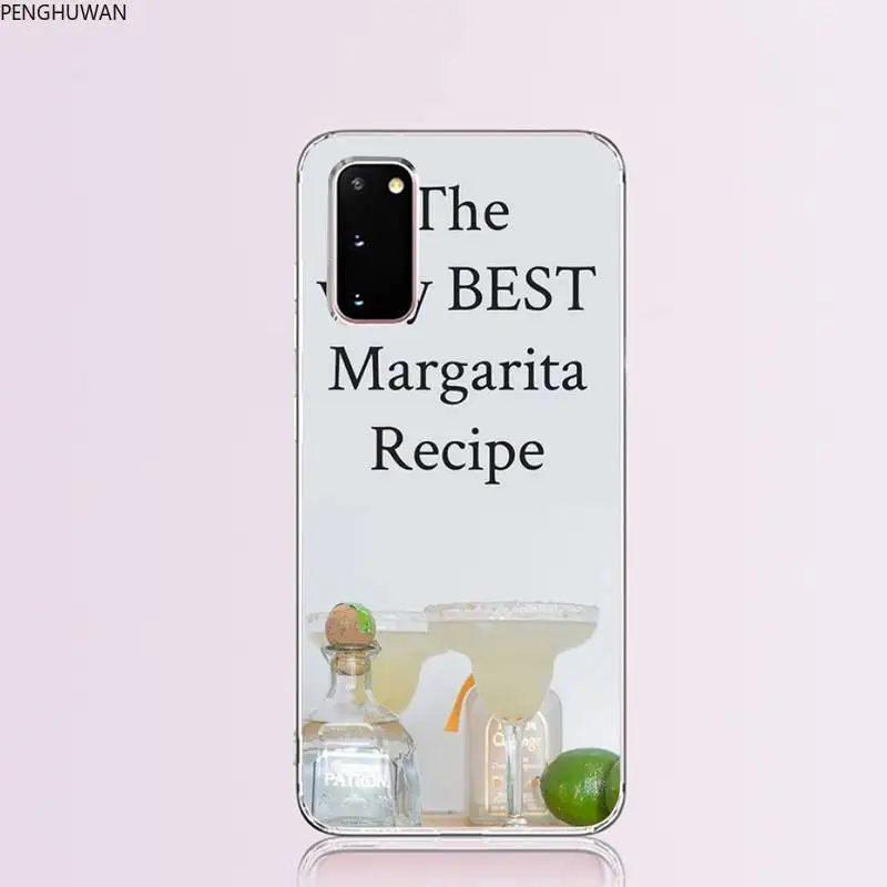 Элегантный мягкий черный чехол для телефона Margarita cocktail Samsung S9 plus S5 S6 S7 edge S8 S10 |