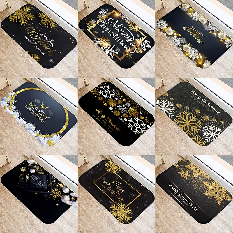 

Рождественское украшение, дверной коврик, коврики для прихожей, кухни, входа, недорогой Противоскользящий коврик, ковер для гостиной, ванно...