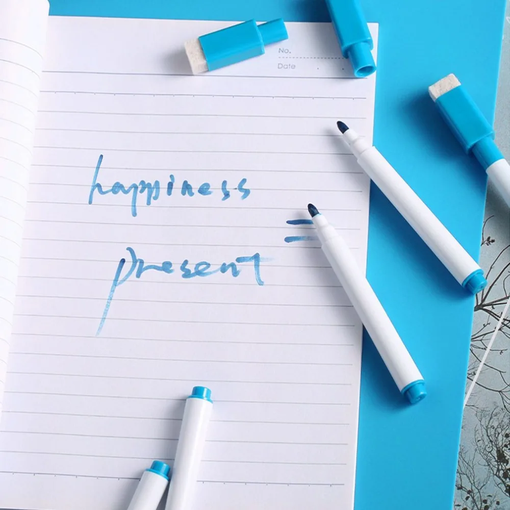 

5pcs/Set Brand New Whiteboard Pen Erasable Dry White Board Markers Environmental Eraser Office School Supplies