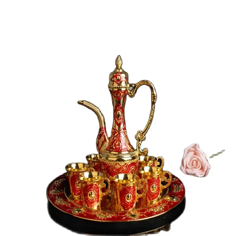 Русский олова цвета вина с отличными рукоятками набор большие размеры Фужер для