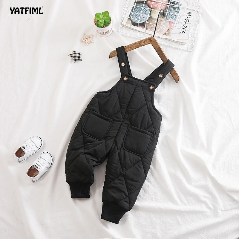 Детский зимний комбинезон YATFIML плотный однотонный для новорожденных 2020 0-3 года