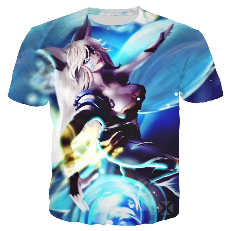 Игры Лига Легенд Футболка Мужская/женская одежда 3D принт герой кожи футболки