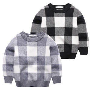 Демисезонные детские свитера, хлопковые шашки для девочек и мальчиков, детская одежда, Лидер продаж, бесплатная доставка