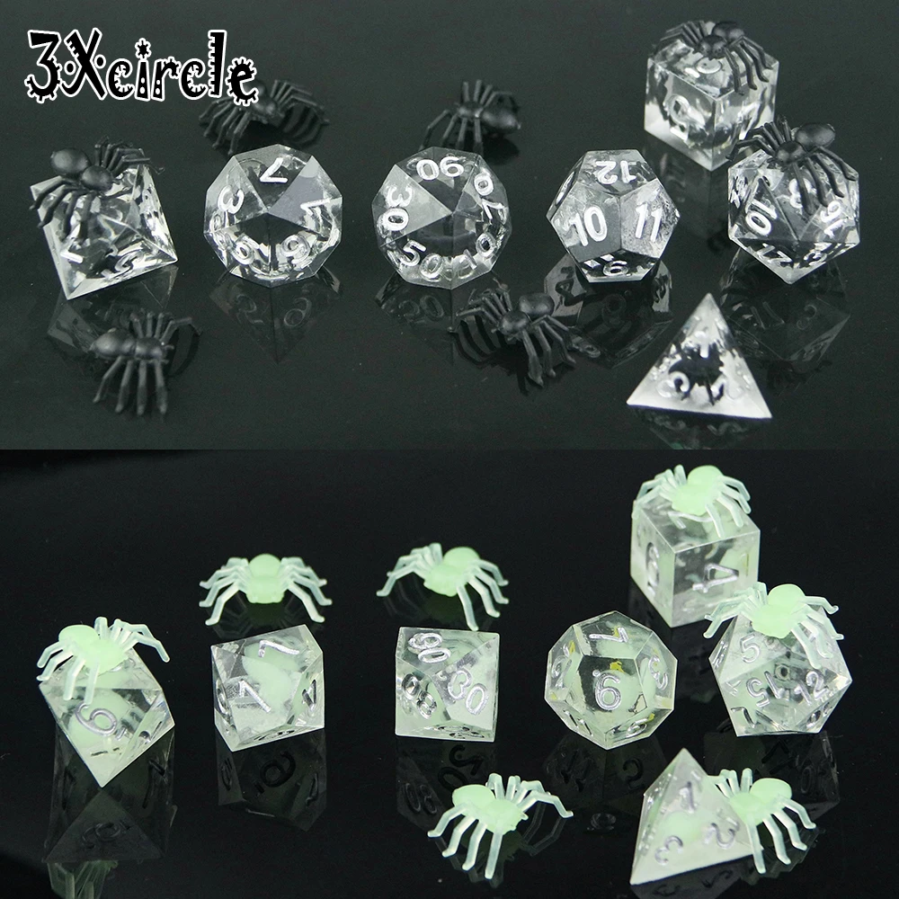 Топ Класс 7 шт./компл. многогранные кости Человека-паука тема D4-D20 для настольная