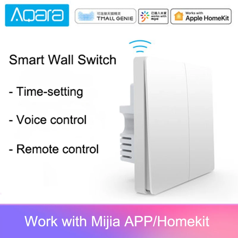 Aqara Mijia умный дом управление светом один огонь провода ZigBee беспроводной ключ настенный выключатель через приложение смартфона