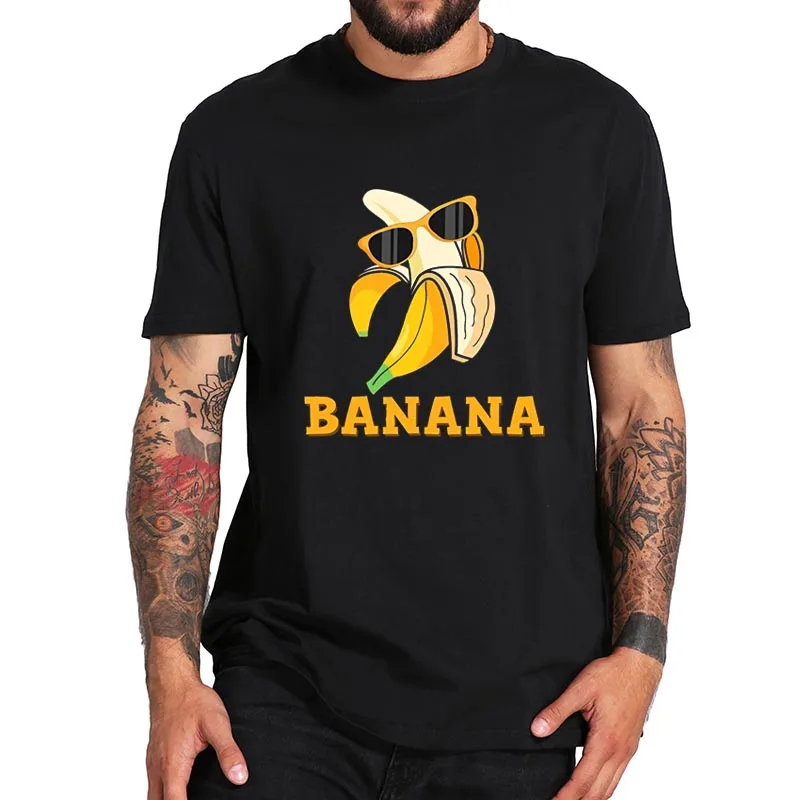 

Banana Republic T Shirt For Men Banana Splits Bowls Funny Graphic Tee Novelty Breathable Summer 100% Cotton Top EU Size