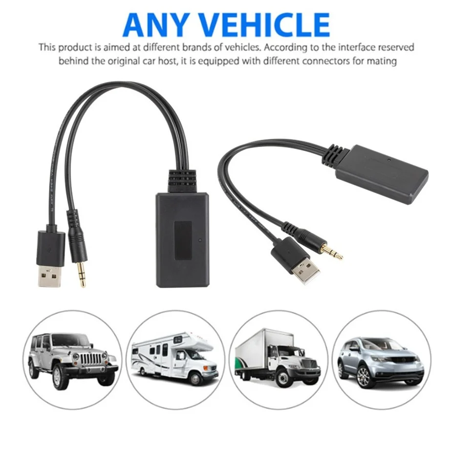 Bluetooth 2020 универсальный автомобильный беспроводной Bluetooth-приемник USB 3 5 мм Aux медиа