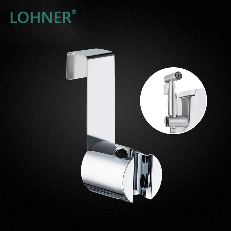 

Держатель с крючком для биде без гвоздей, Вешалка из нержавеющей стали, АБС-пластик, матовая розетка, настенный держатель для душевой лейки, ...