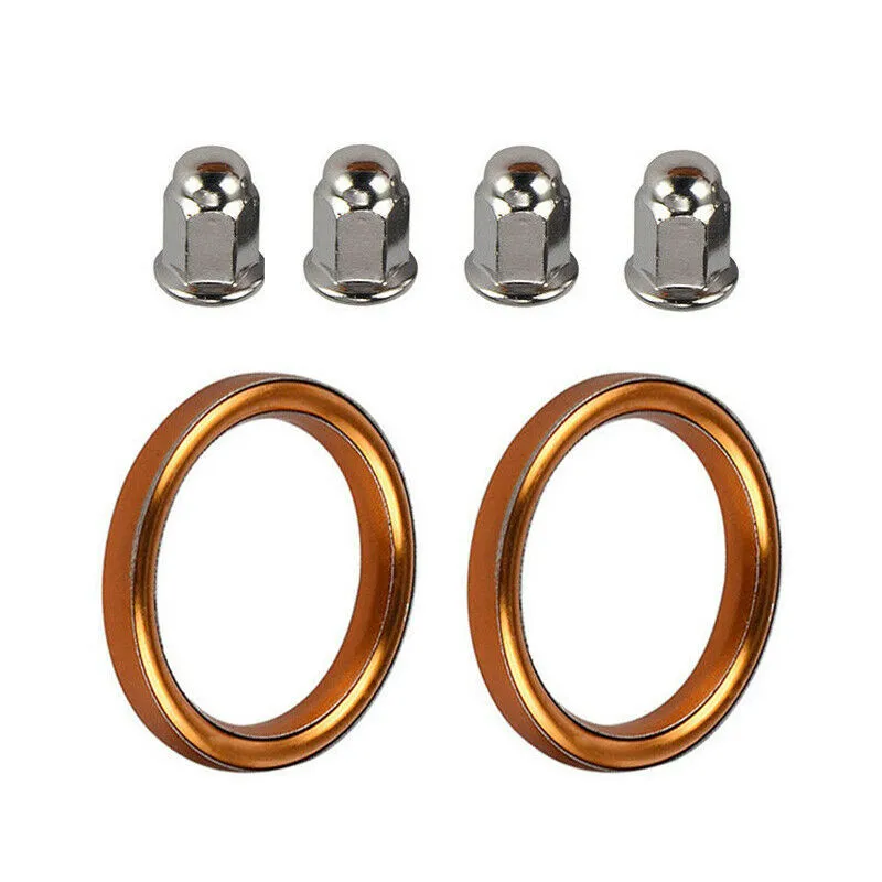 

New Useful Exhaust Gaskets Accessries 18291-216-000 18291-MN5-650 4pcs/kit For Honda CB500/550 VF500/700/750 M6 Acorn Nuts Parts