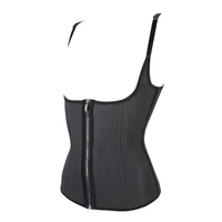 women waist trainer corset femme zipper vest body shaper cincher tank top slimming underwear with strap