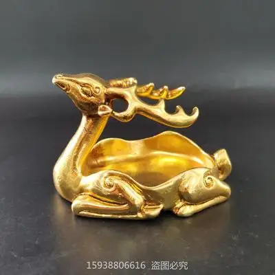 

Exquisite imitation pure copper animal deer pen wash ornaments