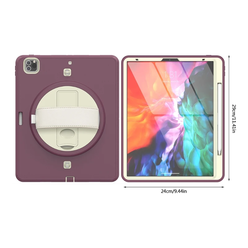 

R2JB pro 2020 Shockproof Rotatable Handle Stand Cover with Screen Protector