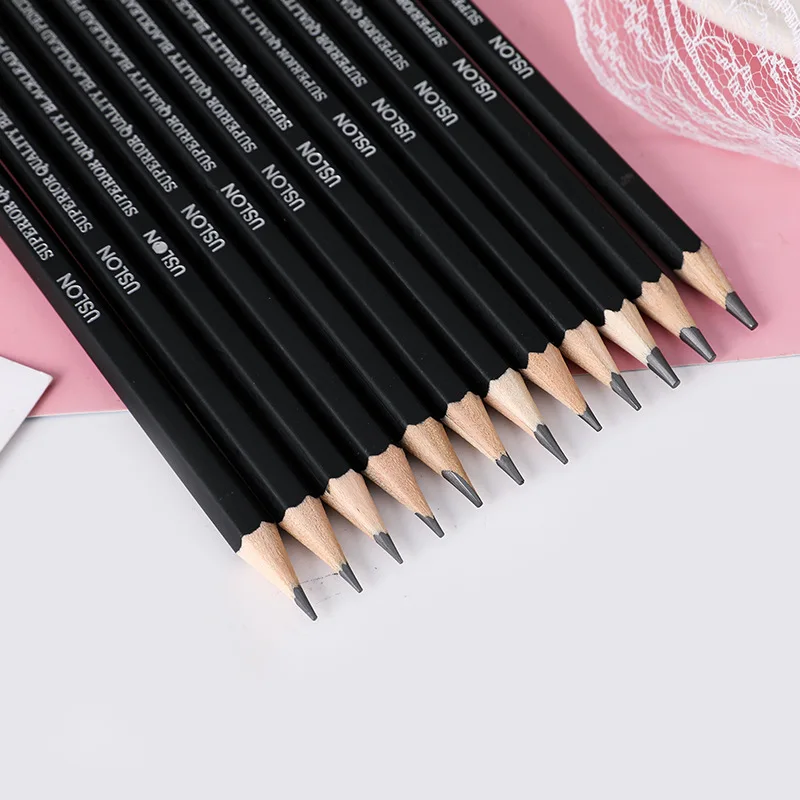 Набор карандашей 2h-8b для рисования 12 шт. в железной коробке | Простые карандаши