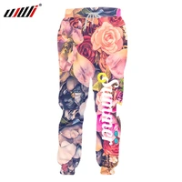 ujwi man new trousers 3d printed rose flower summer male large size 5xl habiliment for mens winter hoodsome pants drop shipping
