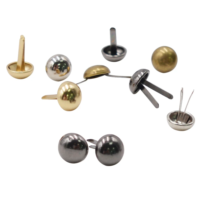 100pcs 10mm Rivets for Leather Metal Crafts Purse Feet Studs Pierced Handbag Punk Rock Bag Accessories | Багаж и сумки