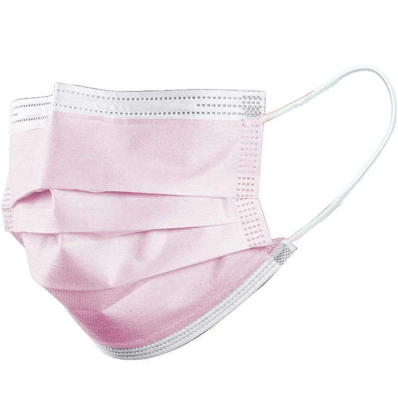 

10pcs Disposable Face Mask Anti Dust 3 Layers Filter Earloop Non Woven Dustproof Pink Fashion Mouth Mask Mascarillas